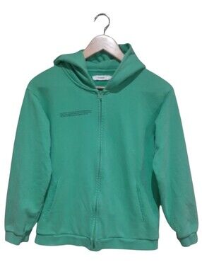 Pangaia Kids Green Zip Hoodie 100% Cotton Size 11-12